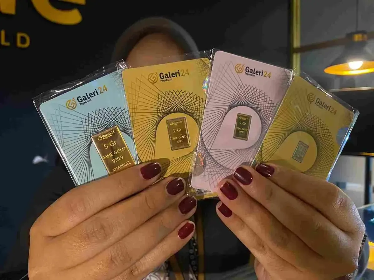 Harga emas logam mulia UBS dan Galeri24, kembali mengalami kenaikan hari ini, Sabtu, 8 November 2025. (Sumber: Dok.Galeri24)