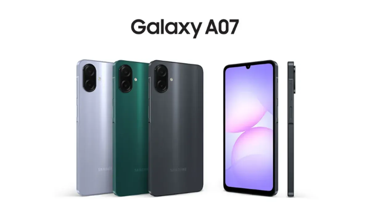 Samsung Galaxy A07 resmi dirilis! Rasakan performa Helio G99, ketahanan IP54, dan yang terbaru jaminan update keamanan hingga 6 tahun. (Sumber: samsung.com)