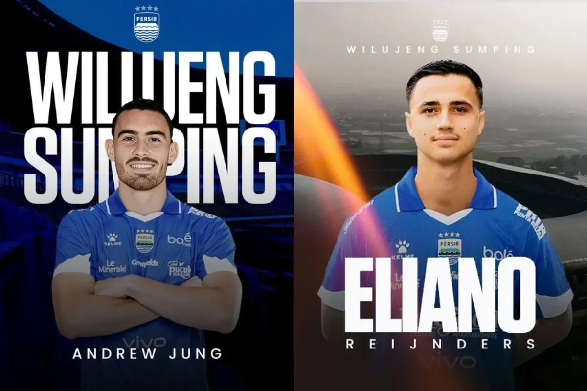 Potret pemain baru Persib Bandung, Eliano Reinjders (kanan) dan Andrew Patrick Jung (kiri). (Sumber: Persib)