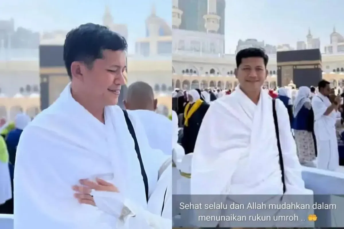 Bupati Aceh Selatan, Mirwan MS melaksanakan umroh disaat banjir melanda (Sumber: Instagram)