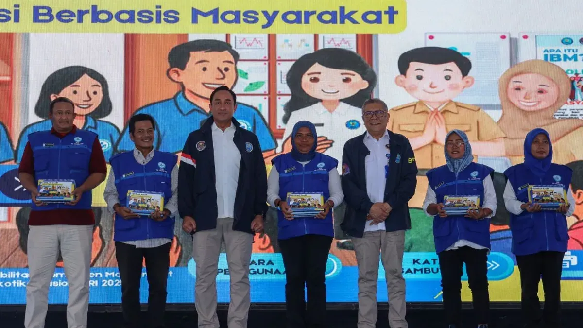 BNN menggelar Pencanangan Pemulihan Kampung Harapan Bersinar di Buffer Area IPC Tanjung Priok, Jakarta Utara, Rabu, 17 Desember 2025. (Sumber: Dok. BNN)