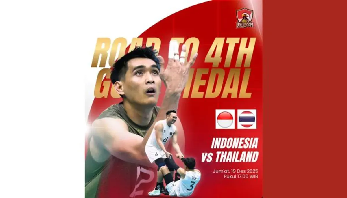 Link live streaming final Voli Putra Indonesia vs Thailand di SEA Games 2025. (Sumber: Instagram/@voligram)