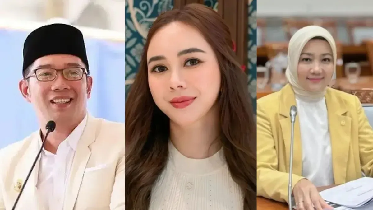 Ridwan Kamil, Bu Cinta, dan Aura Kasih (Sumber: Kolase Edit)