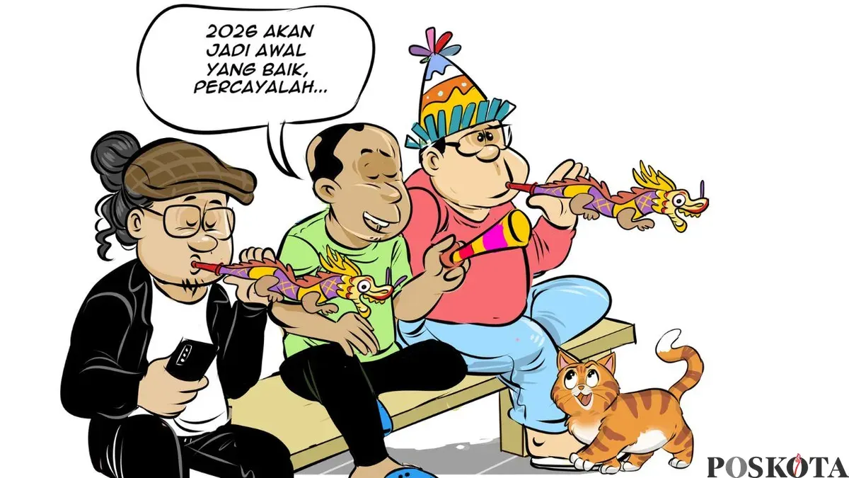 Obrolan Warteg saat perayaan tahun baru 2026. (Sumber: Poskota/Arif Setiadi)