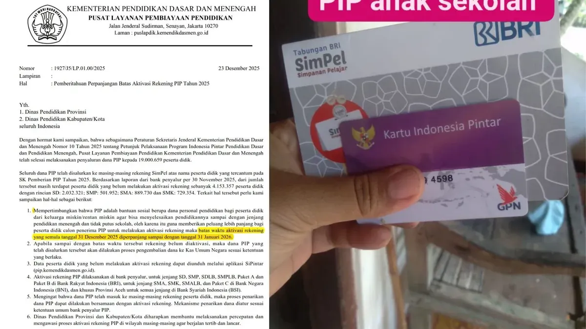 Batas Aktivasi PIP Mundur ke 31 Januari 2026, Cek Status Penerima Online Lewat HP (Sumber: Facebook/@Adi)