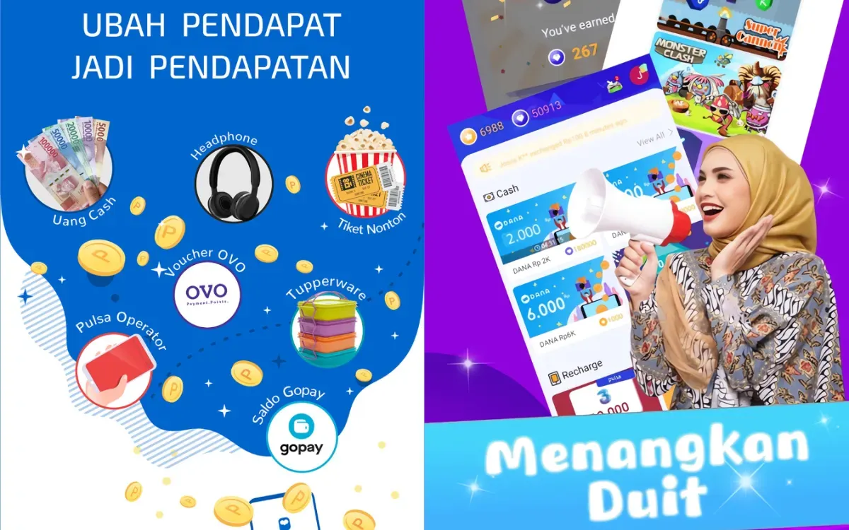 Ilustrasi aplikasi penghasil saldo dana. (Sumber: Poskota/dzikri)