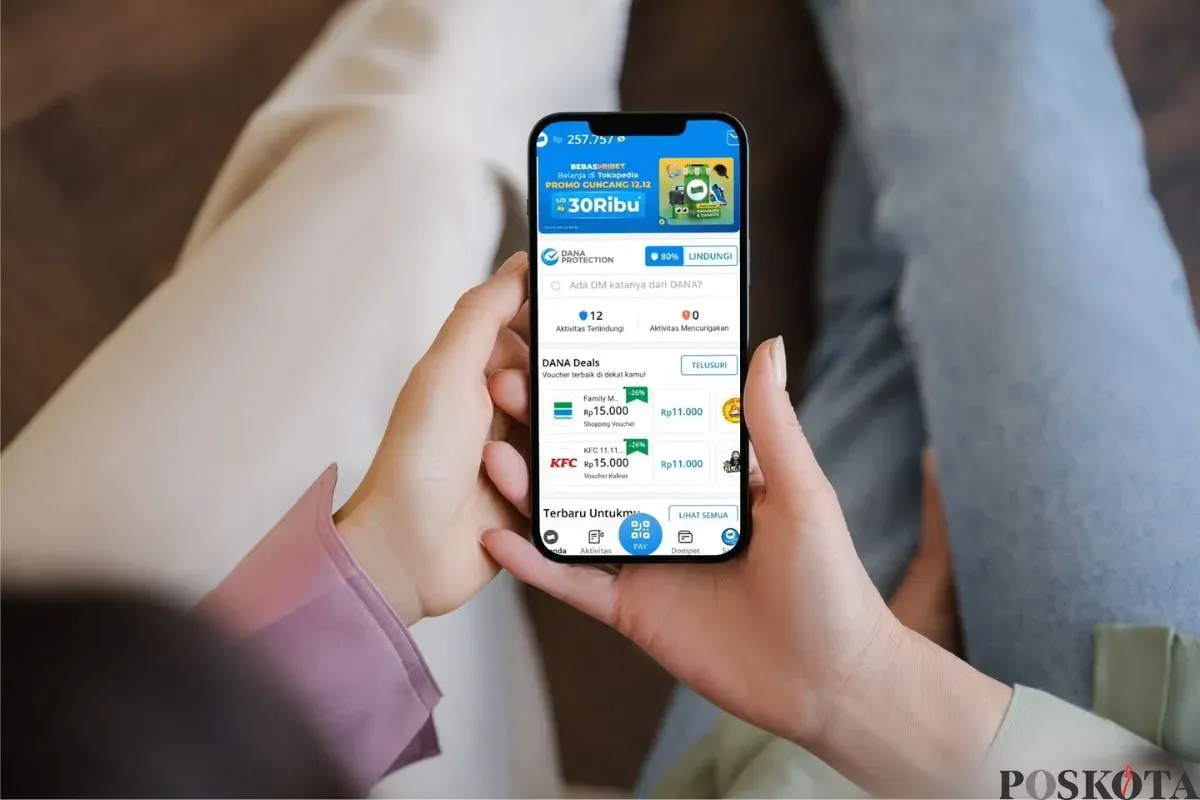 Cara mudah bayar PayLater TikTok via DANA. (Sumber: Poskota/Arip Apandi)