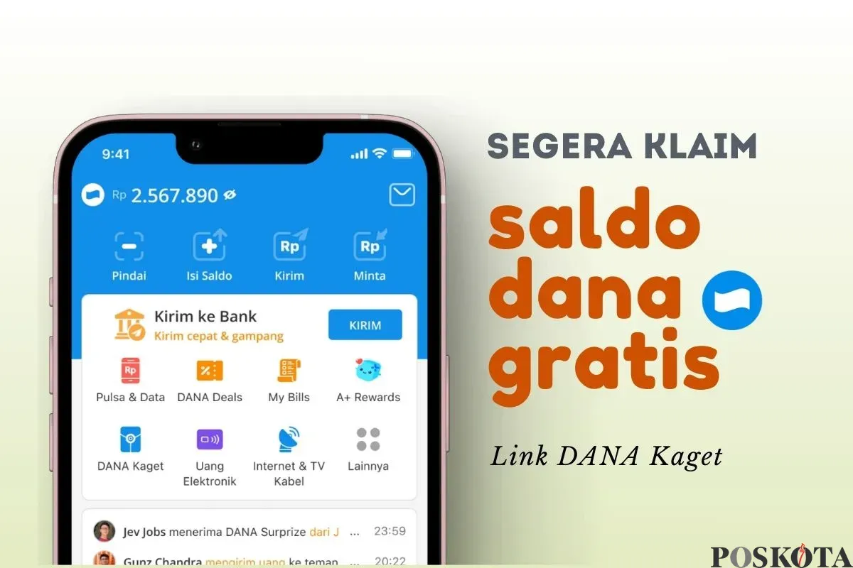 Informasi tentang link DANA Kaget. (Sumber: Poskota/Della Amelia)