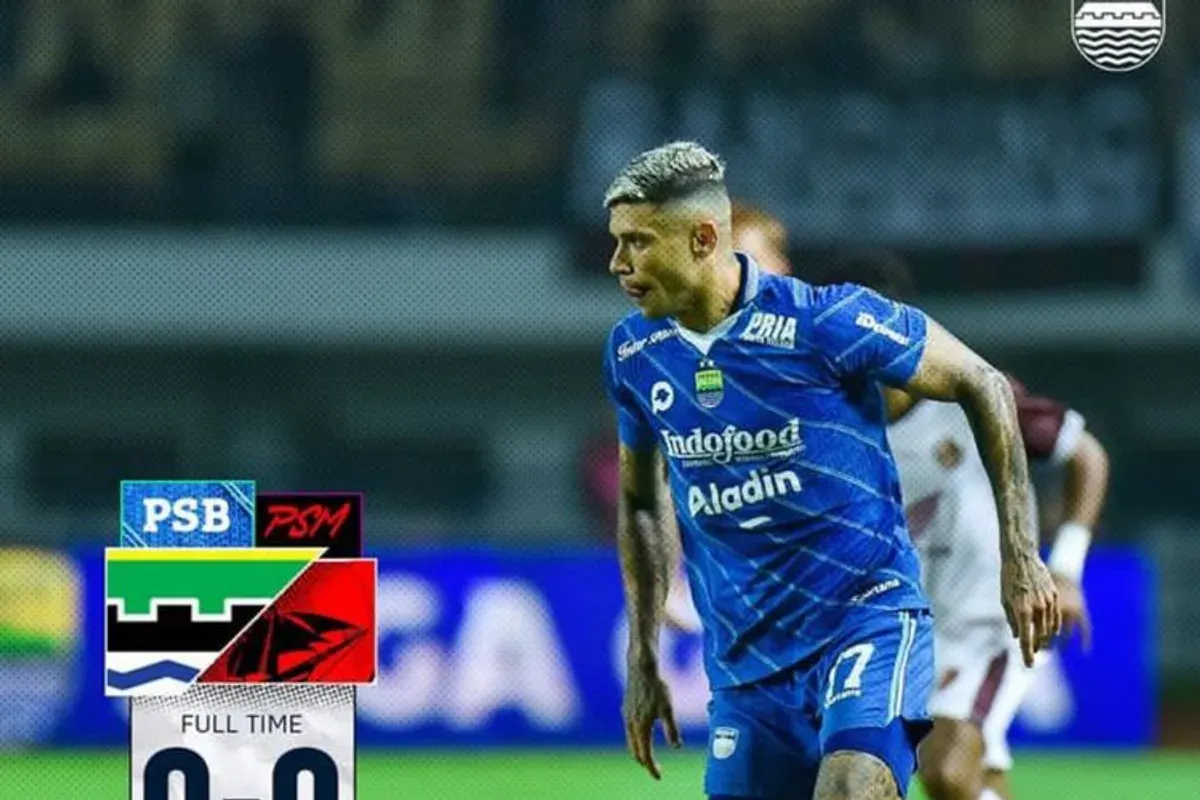ilustrasi persib bandung vs psm makassar.
