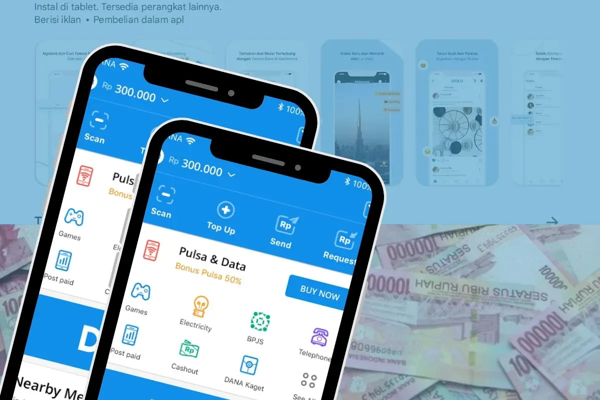 Raih saldo DANA gratis dari aplikasi Make Money.(Sumber: Poskota/Syifa Luthfiyah)