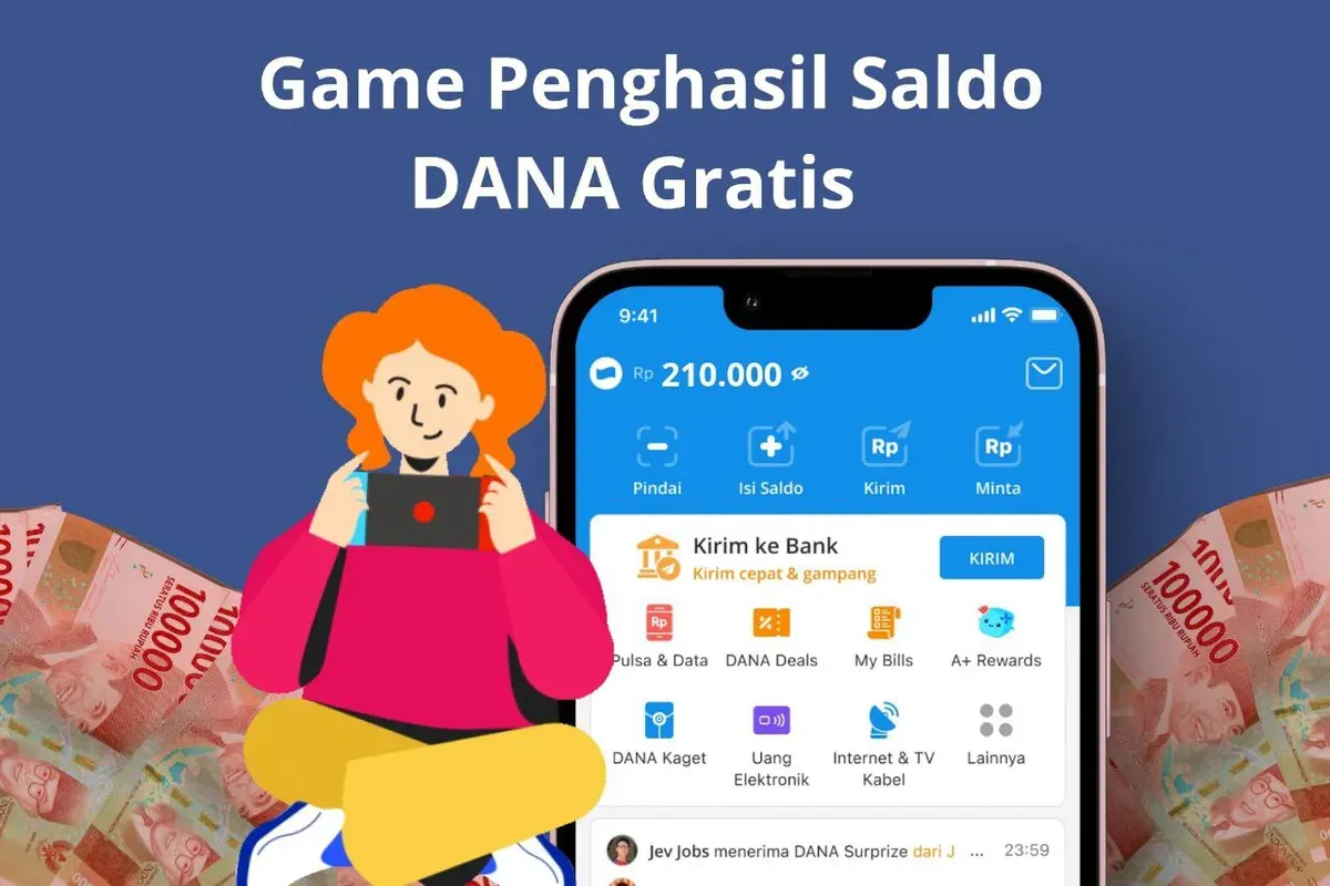 Cara klaim saldo DANA gratis dari game penghasil uang. (Sumber: Poskota/Audie Salsabila)