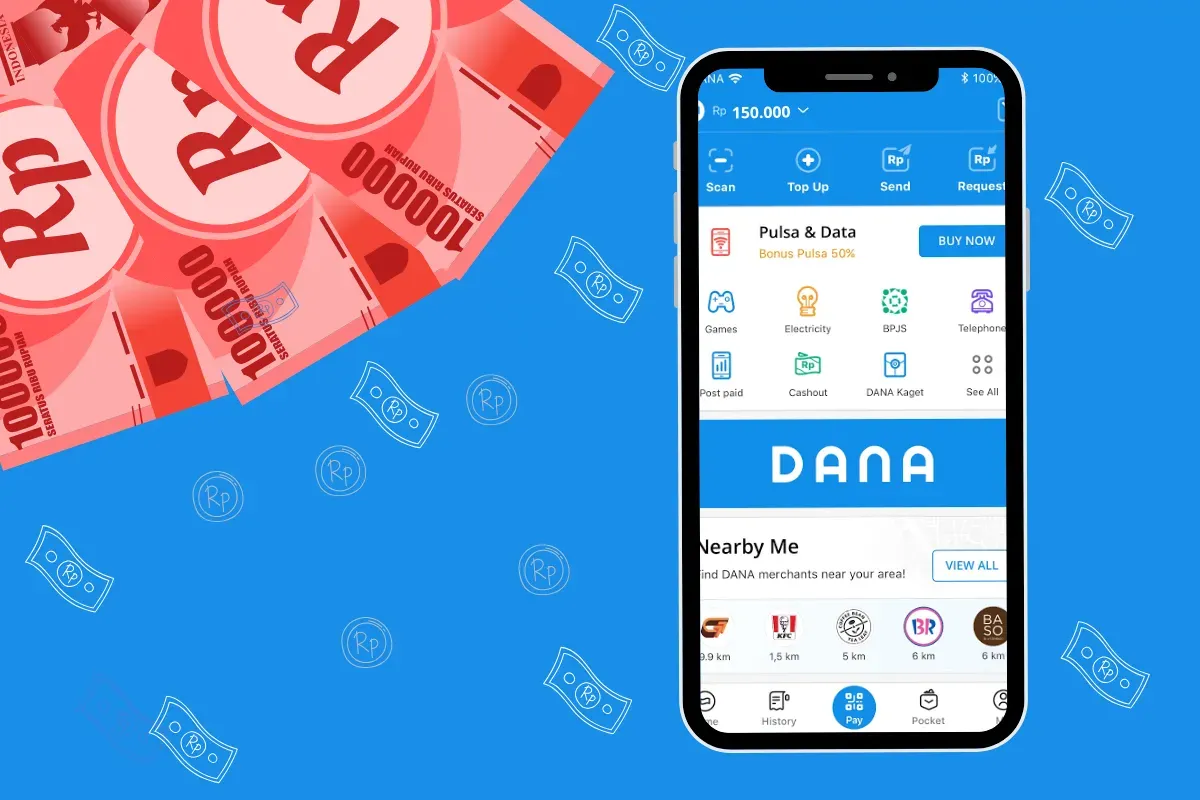 Saldo DANA gratis Rp50.000 masuk ke dompet elektronik. (Sumber: Poskota/Syifa Luthfiyah)
