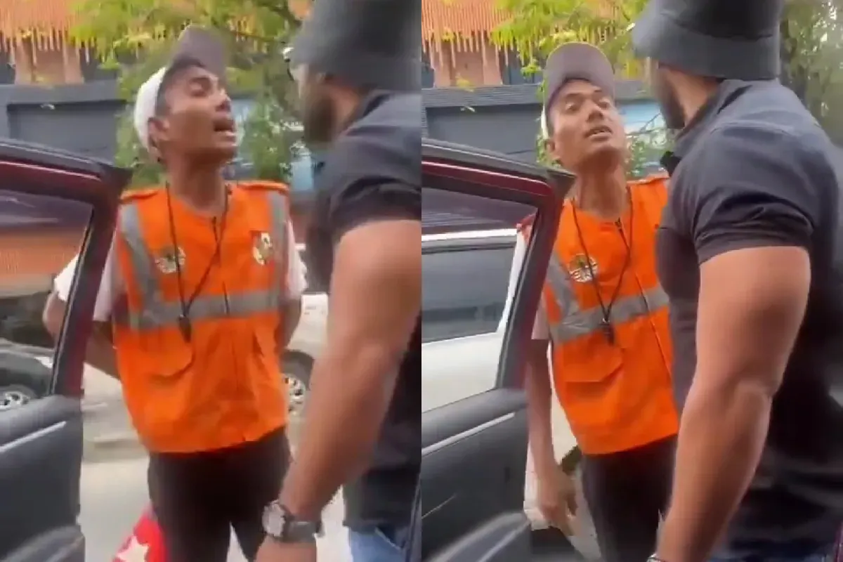 Pak ogah dan pengendara mobil di Pekanbaru terlibat cekcok saat pengendara dipaksa bayar untuk putar arah. (Sumber: Tangkap Layar X/@Pai_C1)