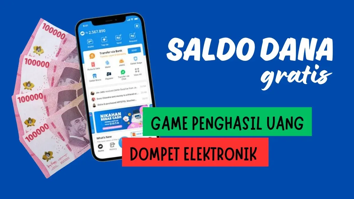 Ilustrasi mendapatkan saldo dana gratis dari aplikasi penghasil uang. (Sumber: Poskota/Neni Nuraeni/DANA)