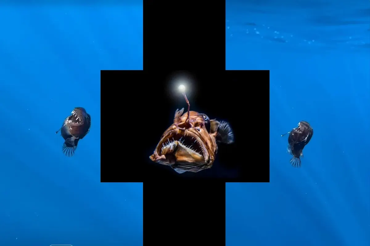 Potret Monster Laut Hitam yang naik ke permukaan di laut Spanyol (paling kiri dan kanan) (Sumber: Istimewa)