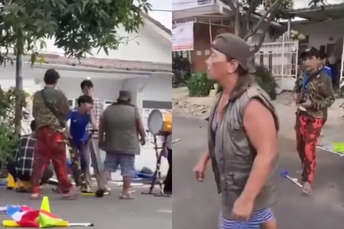 Aksi premanisme di Pamulang palak dan bubarkan marching band TK. (Sumber: Tangkap Layar Instagram/@funnelmedia)