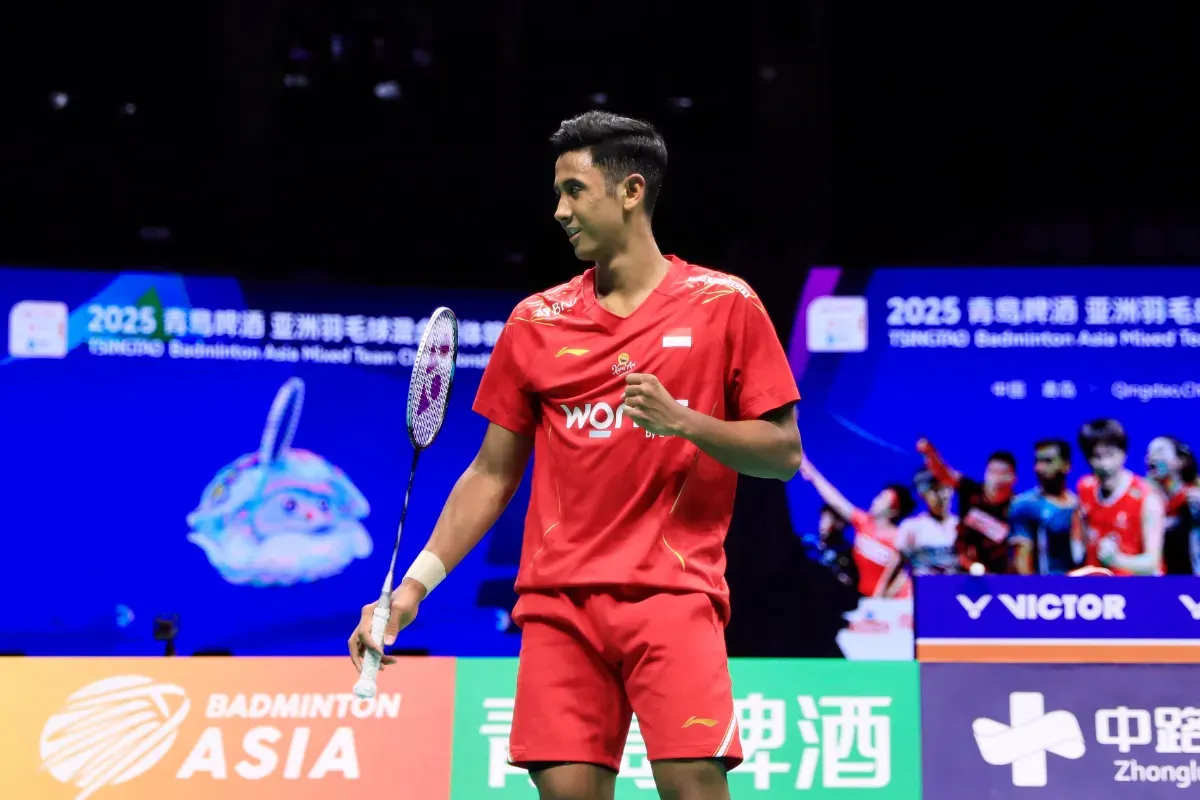 Tim Indonesia yang untuk pertama kali sukses menjadi juara Badminton Asia Mixed Team Championships.