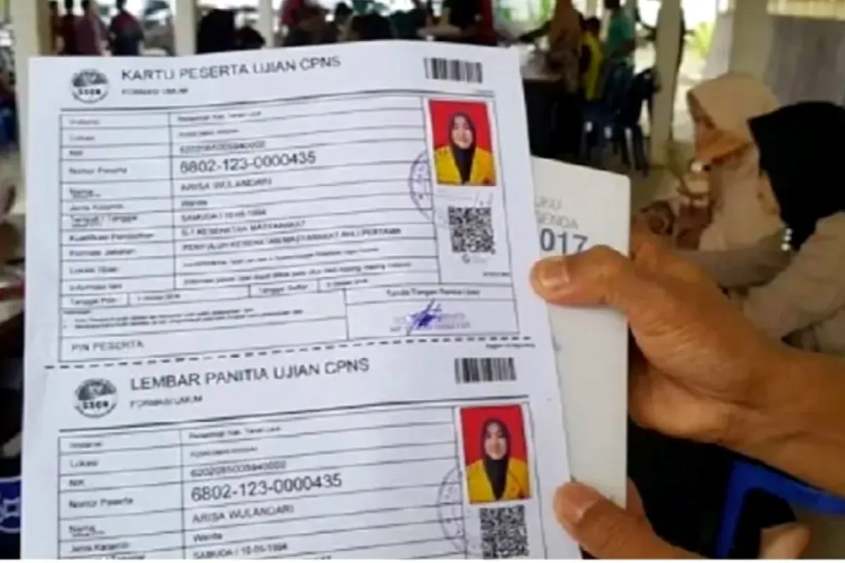 Ilustrasi kartu ujian peserta PPPK Tahap 2. (Sumber: Instagram/Maximaasn)
