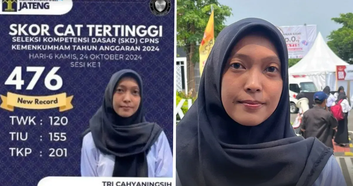 Seorang buruh prabrik asal Boyolali, Jawa Tengah, Tri Cahyaningsih gagal lolos seleksi Calon Pegawai Negeri Sipil (CPNS) karena masalah tinggi badan. (Sumber: Dok Kemenkumham)