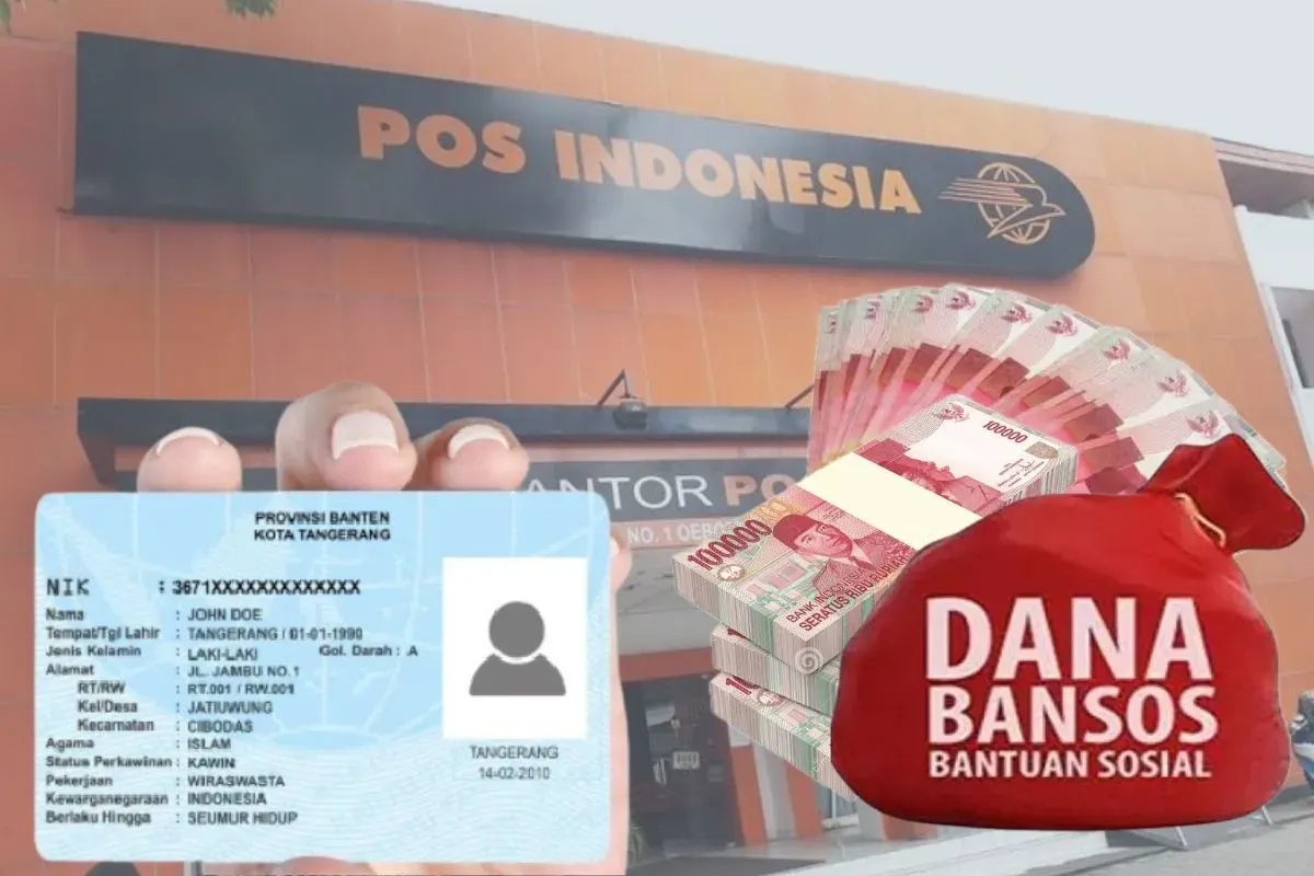 Saldo dana bansos PKH Rp600.000 yang cair lewat Kantor Pos diberikan pada pemilik NIK e-KTP terdata. (Sumber: Poskota/edited by Syifa Luthfiyah)