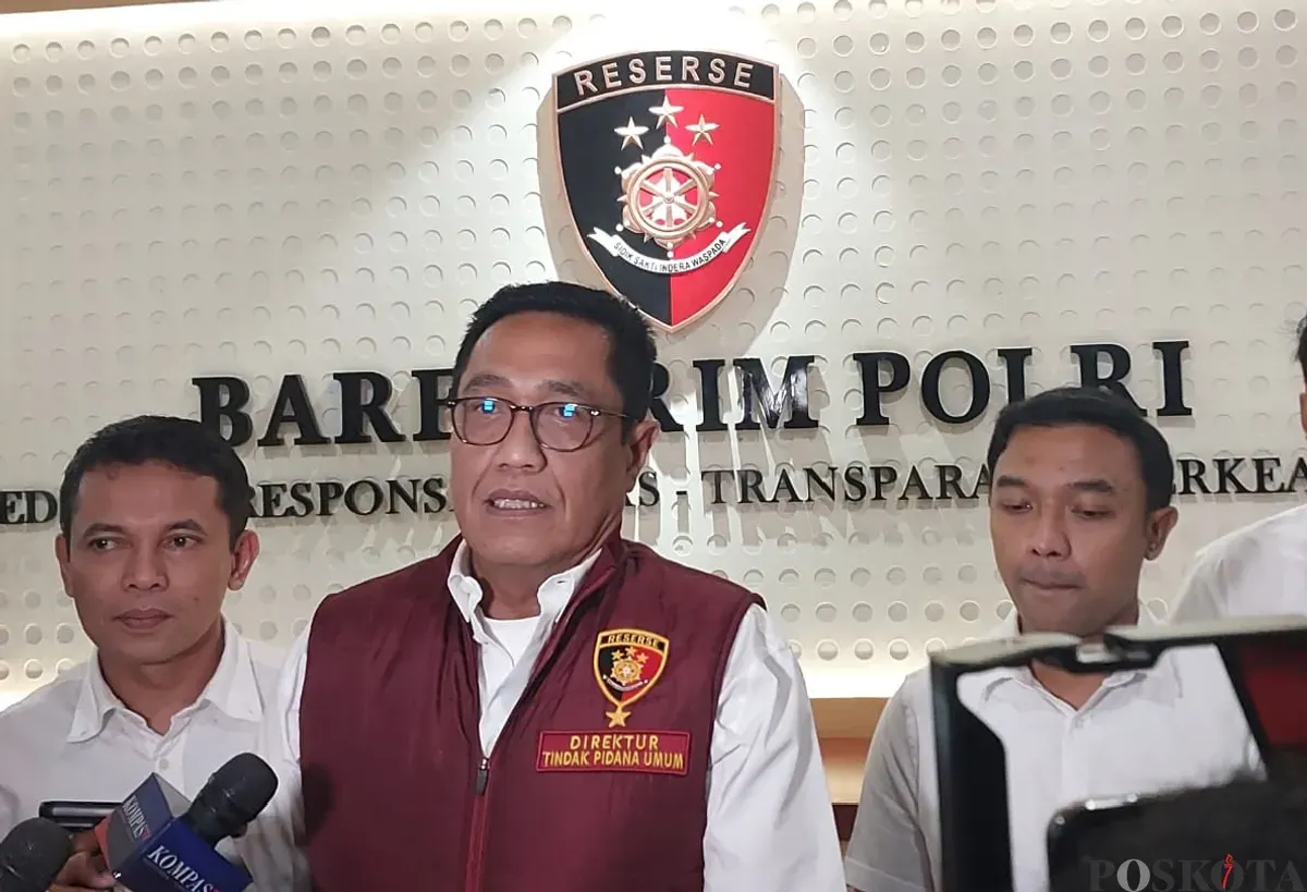 Direktur Tindak Pidana Umum (Dirtipidum) Bareskrim Polri Brigjen Djuhandhani Rahardjo Puro di Bareskrim Polri, Jakarta Selatan, Senin, 24 Februari 2025. (Sumber: Poskota/Ali Mansur)