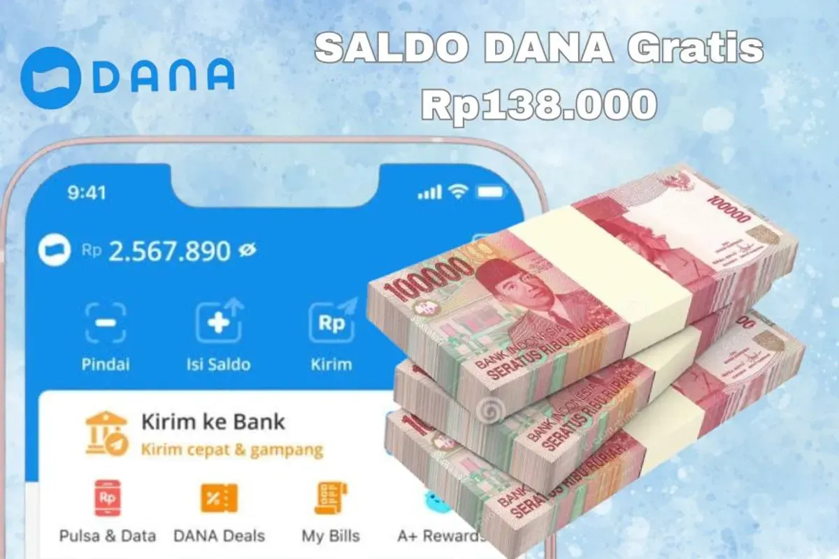 Cara klaim saldo DANA Gratis Rp138.000 secara praktis melalui Hp masuk dompet elektronik. (Sumber: Poskota/Syania Nurul Lita Baikuni.)