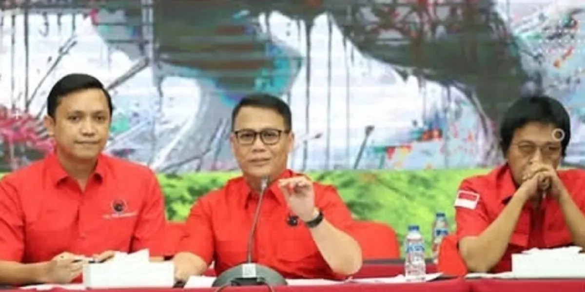 Juru Bicara PDI Perjuangan Ahmad Basarah menggelar jump pers terkait retreat Kepala Daerah dari kader PDI Perjuangan. (Sumber: Dok PDI Perjuangan)