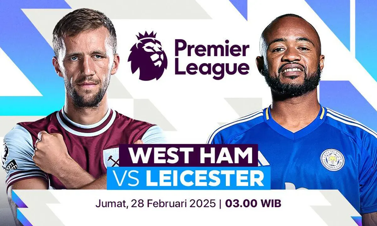 Link live streaming West Ham vs Leicester City. (Sumber: Vidio)