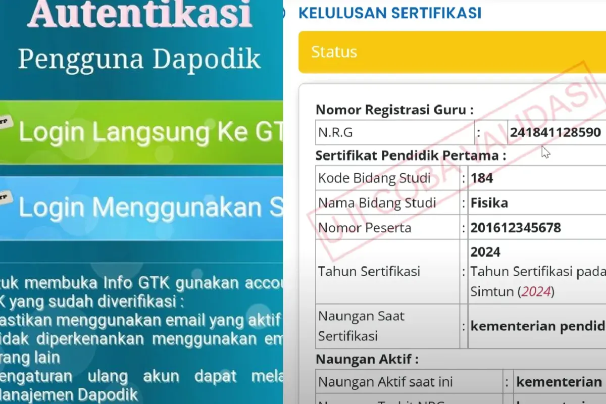 Validasi SKTP sudah tampil di Info GTK, cek status validasi TPG Anda sekarang! (Sumber: Istimewa)