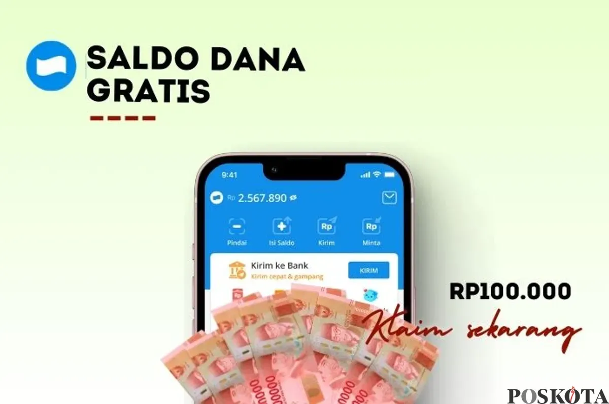 Saatnya klaim saldo DANA Rp100.000 cuma modal internet. (Sumber: Poskota/Della Amelia)