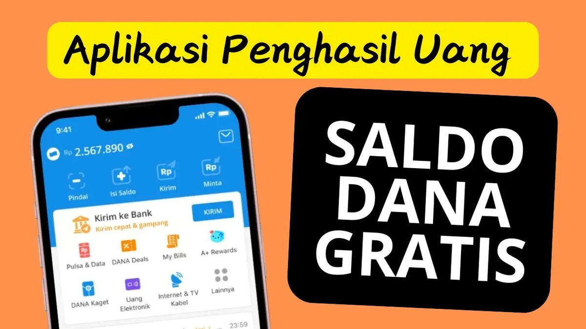 Berikut rekomendasi aplikasi penghasil uang berupa saldo DANA gratis. (Sumber: (DANA/Neni Nuraeni)