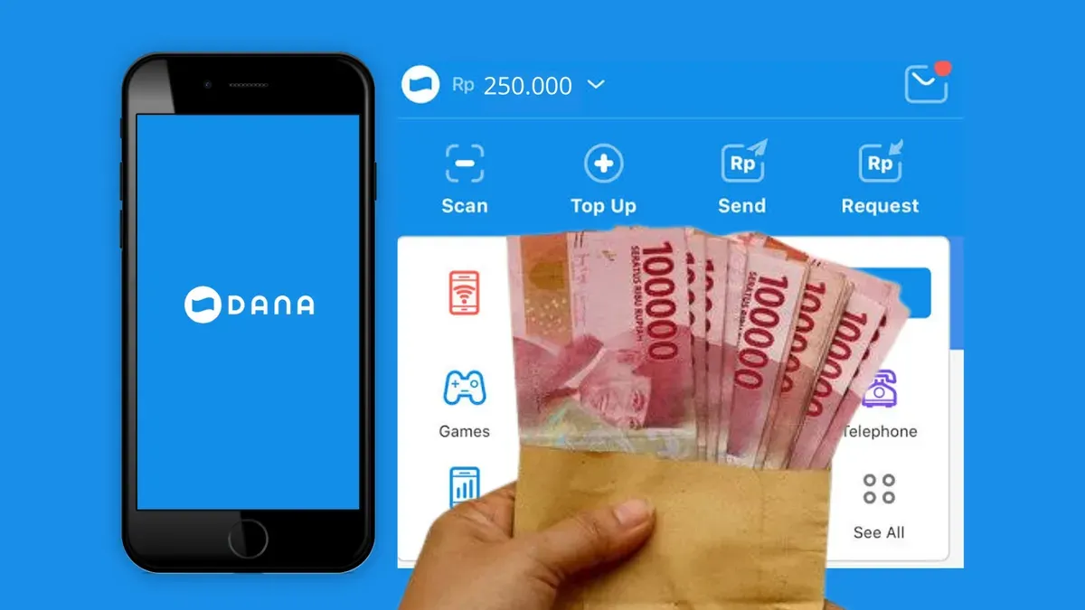 Anda bisa mendapatkan saldo dana gratis tanpa bantuan pemerintah (Sumber: Poskota/Rivera Jesica Souisa)