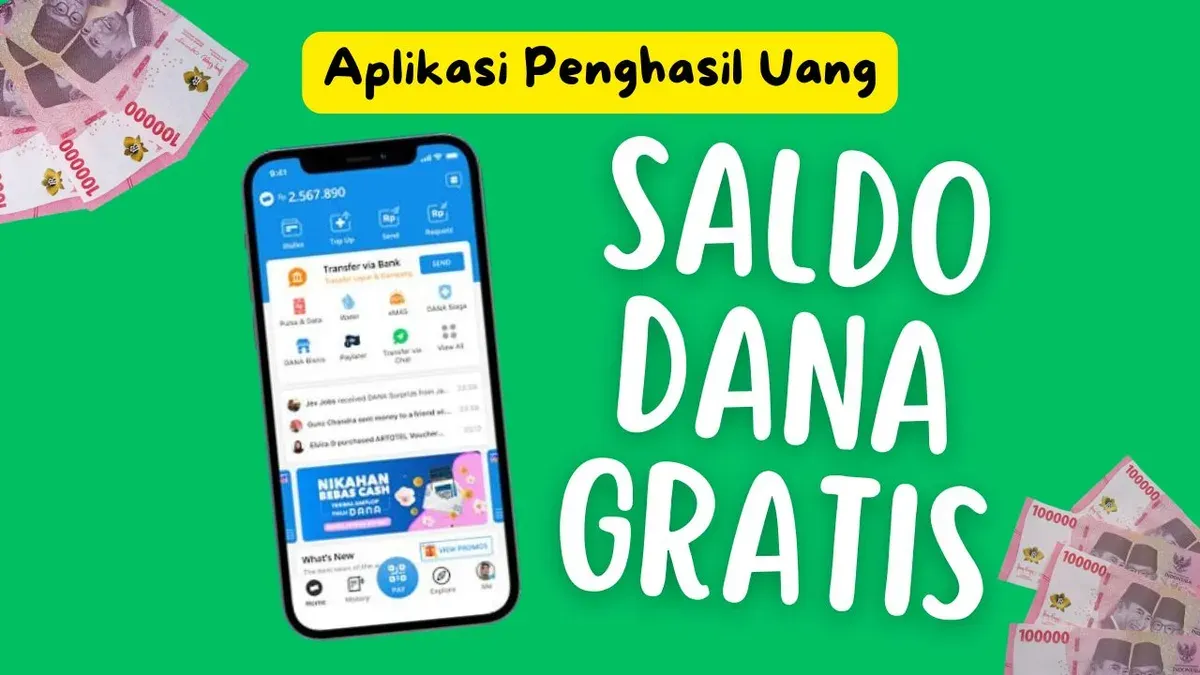 Pakai aplikasi penghasil uang hingga dapat saldo DANA gratis Rp100.000. Cukup main, kumpulkan koin, dan tarik ke DANA. (Sumber: Poskota/Neni Nuraeni/DANA)