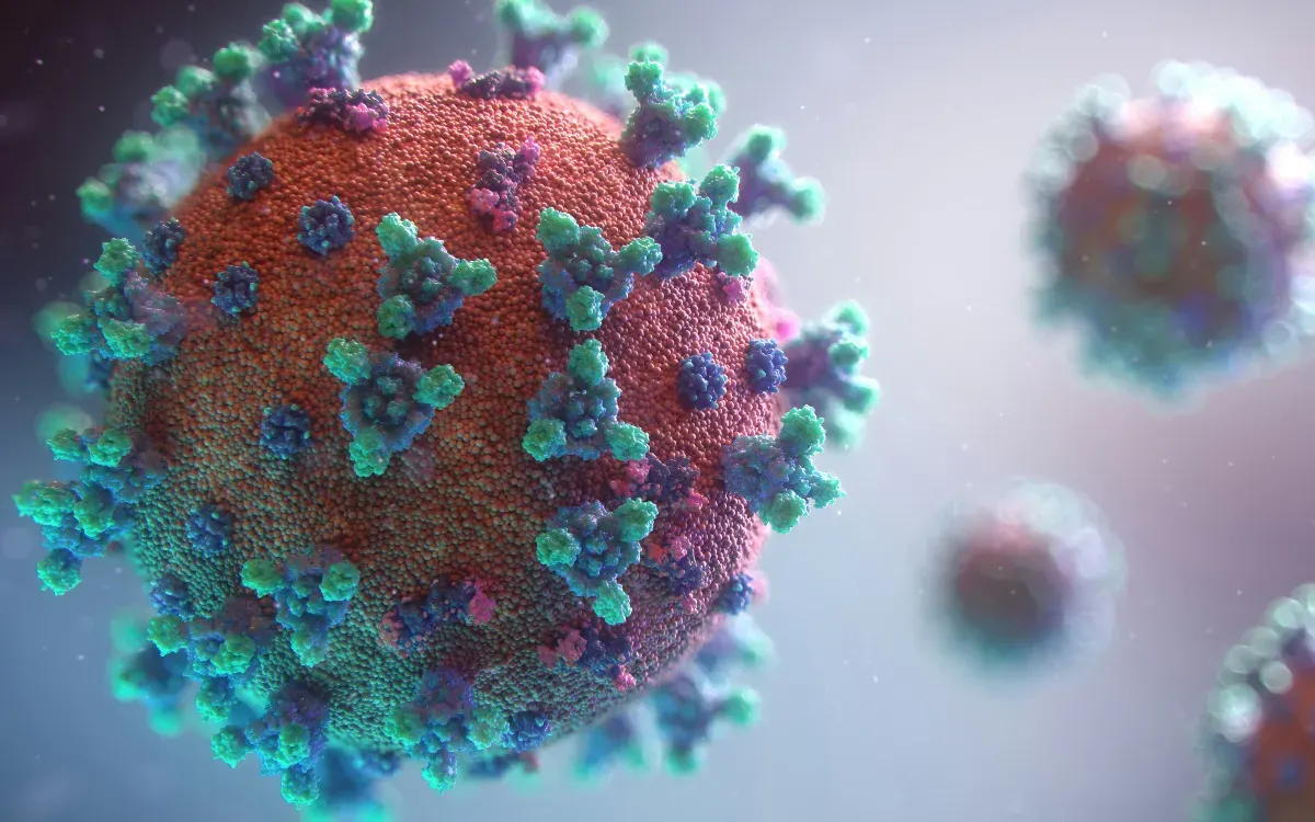 Ilustrasi virus HMPV. (Sumber: Unsplash/Fusion Medical Animation)