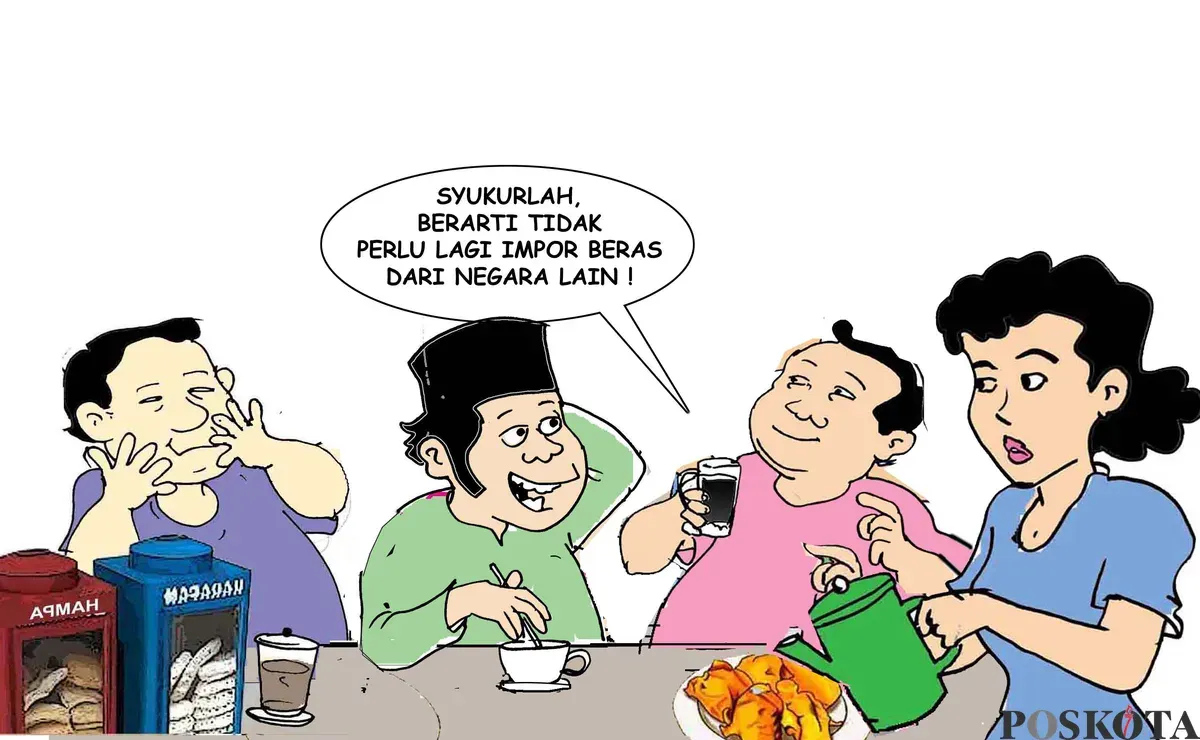 Obrolan Warteg: Tiada Lagi Impor Beras (Sumber: Poskota/Yudhi Himawan)