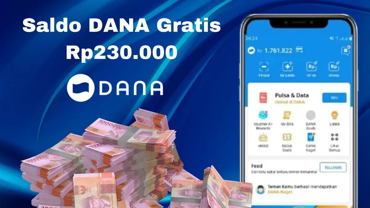 Cara klaim saldo DANA Gratis Rp230.000 cuman dalam hitungan menit langsung masuk dompet elektronik. (Sumber: Poskota/Syania Nurul Lita Baikuni)