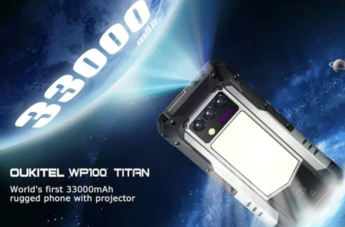 Outkitel WP100 Titan menawarkan kapasitas baterai jumbo 33.000 mAh (Sumber: Outkitel)