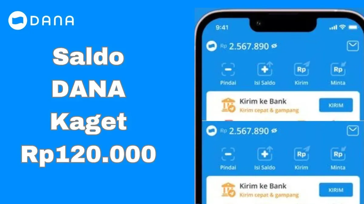 Cara klaim saldo DANA Kaget Rp120.000 masuk dompet digital sekarang. (Sumber: Poskota/Syania Nurul Lita Baikuni)