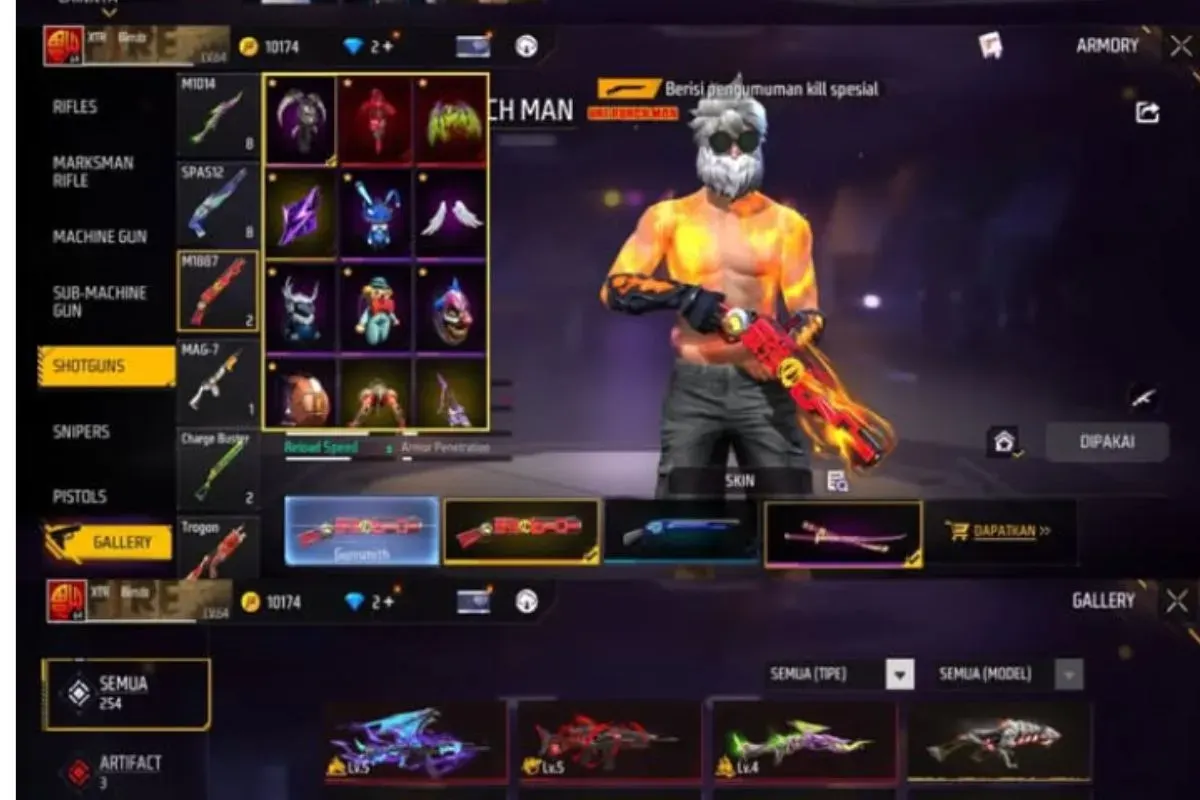 Ilustrasi akun FF sultan gratis hari ini 12 Januari 2025 (Sumber: (Instagram/shopgame_acong))