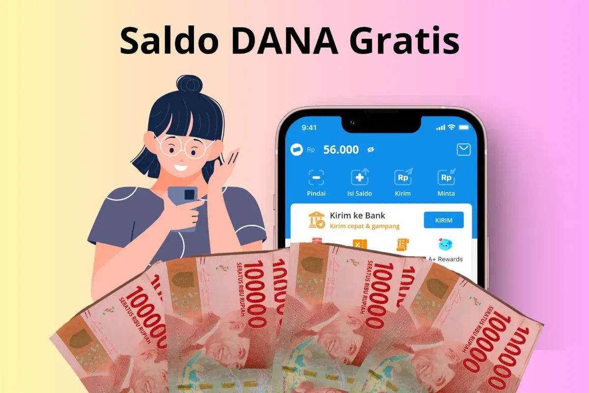 Klaim saldo DANA gratis hari ini. (Sumber: Poskota/Audie Salsabila)