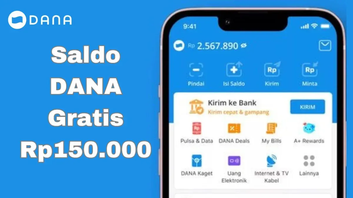 Rp150.000 saldo DANA Gratis berhasil masuk dompet elektronik Anda, cek caranya di sini. (Sumber: Poskota/Syania Nurul Lita Baikuni)