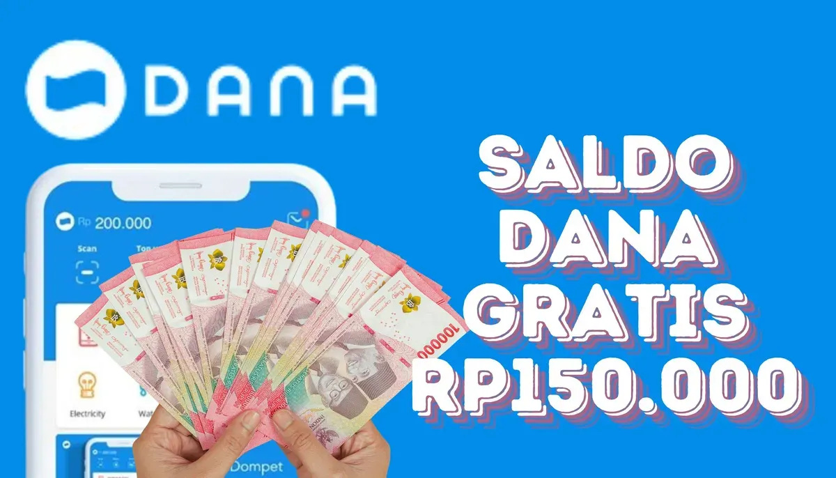 saldo DANA gratis Rp150.000 masuk e-wallet Anda (Sumber: Poskota/Nur Rumsari)