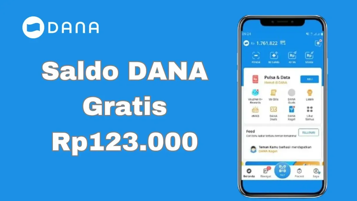 Dapatkan saldo DANA gratis Rp123.000 dengan cara ini masuk dompet elektronik sekarang! (Sumber: Poskota/Syania Nurul Lita Baikuni)