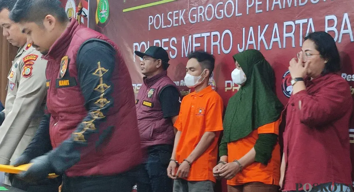 Konferensi pers kasus penelantaran anak di Polsek Grogol Petamburan, Jakarta Barat, Rabu, 15 Januari 2025. (Sumber: Poskota/Ali Mansur)