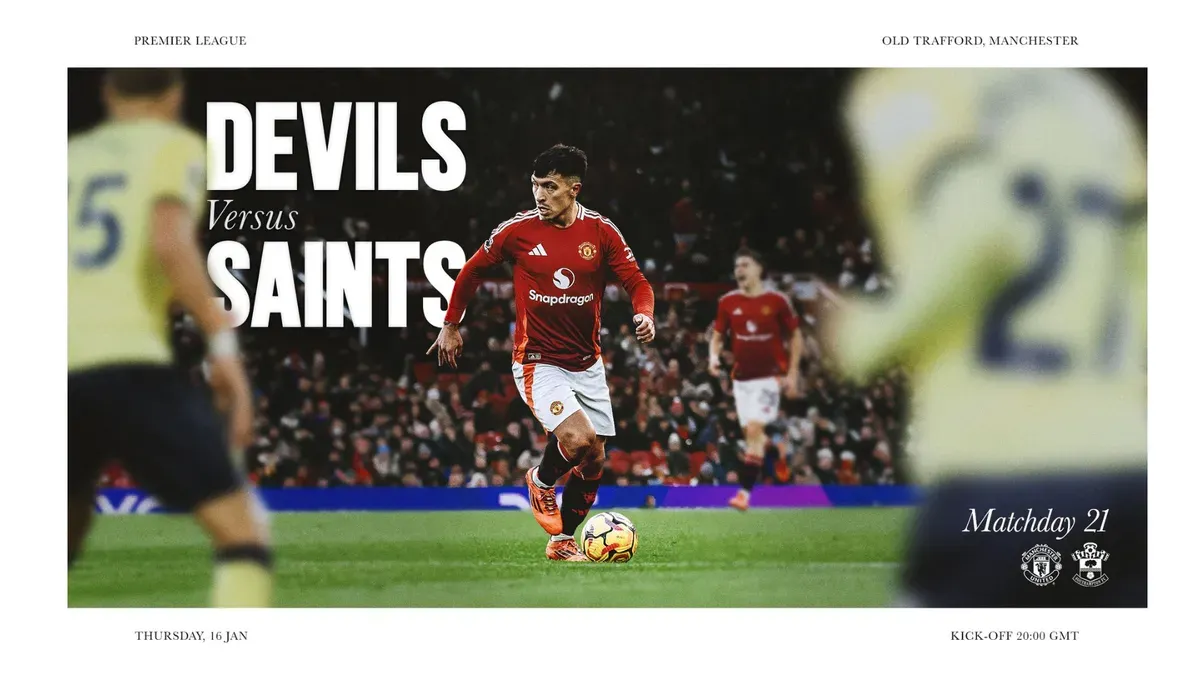 Tonton di sini live streaming Manchester United vs Southampton di pekan ke-21 Liga Inggris (Sumber: Instagram @manchesterunited)