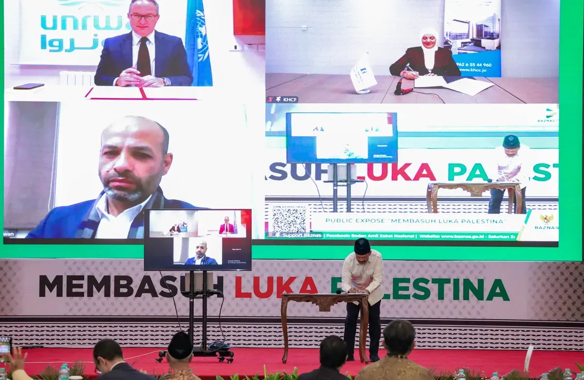Baznas menggelar Public Expose bertajuk 'Membasuh Luka Palestina' yang diselenggarakan di Jakarta pada Rabu, 15 Januari 2025 kemarin. (Sumber: Dok. Baznas)