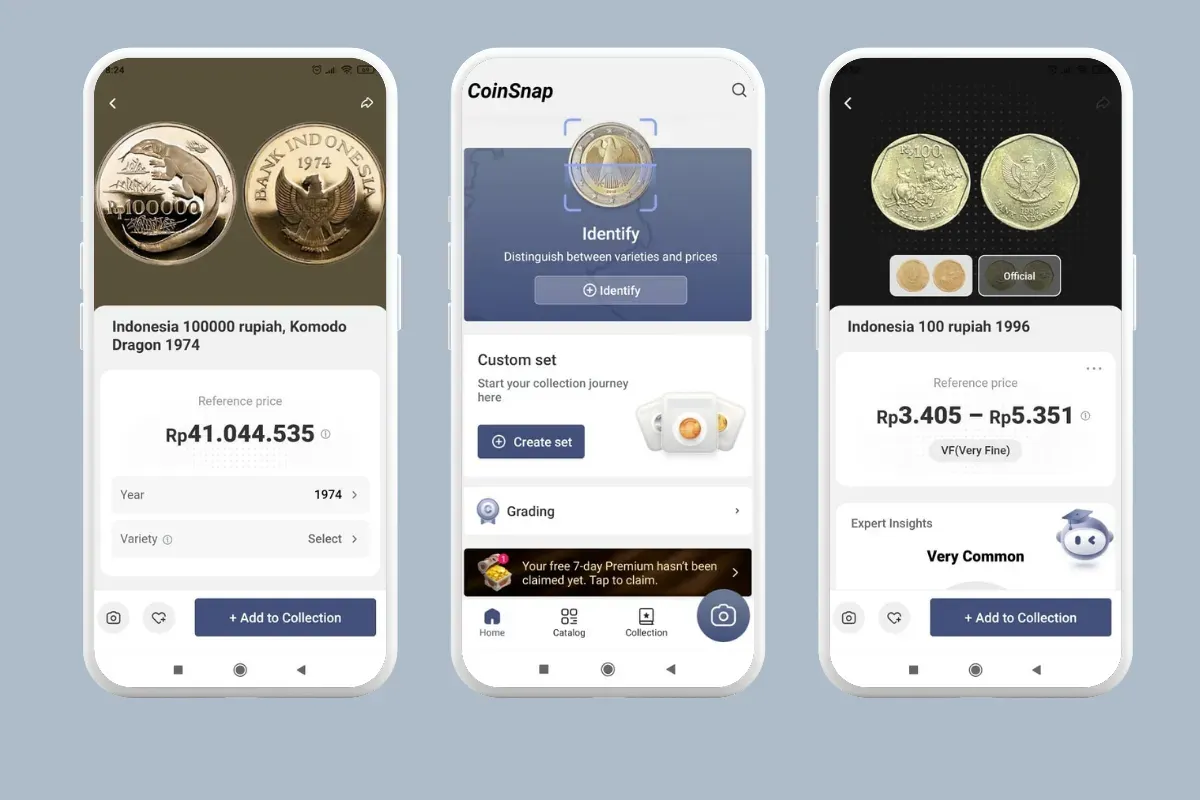 Aplikasi cek koin CoinSnap, wajib diunduh kolektor pemula maupun profesional. (Sumber: Poskota/Syifa Luthfiyah)