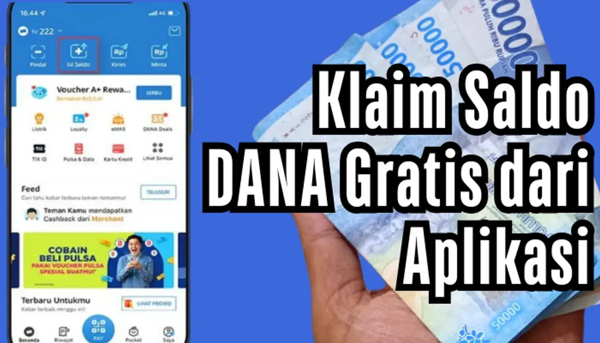 Dengan aplikasi terpercaya, siapa saja bisa mendapatkan saldo DANA Gratis. (Sumber: DANA/edited Dadan)