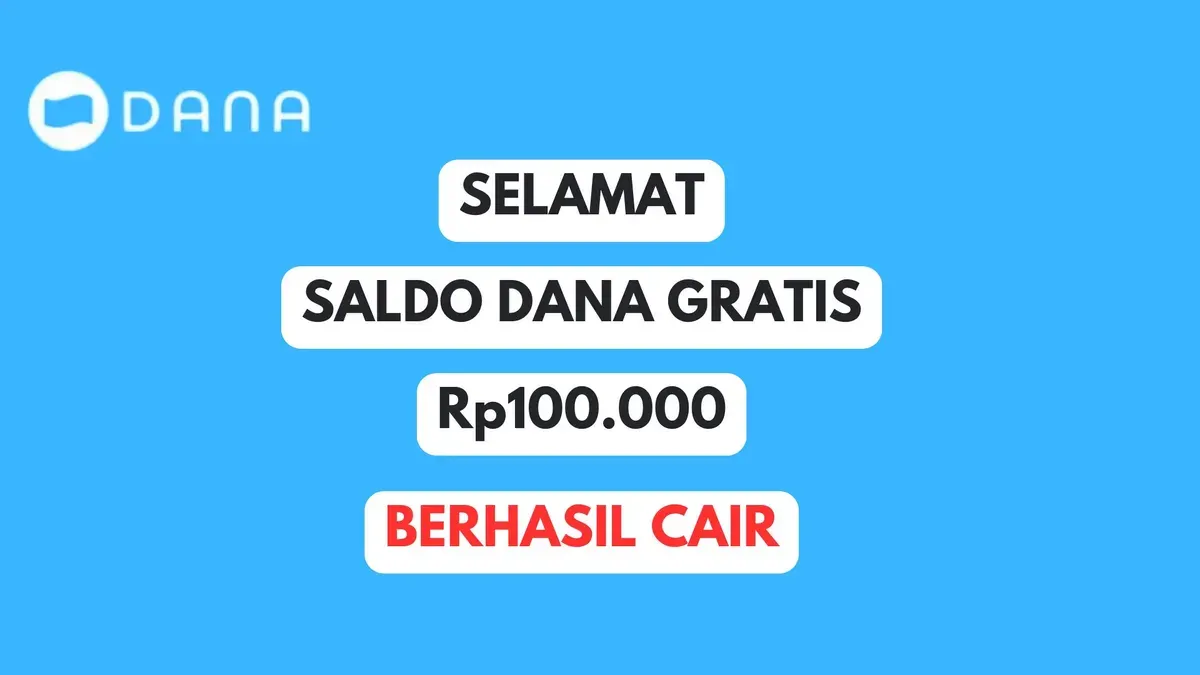 Cair mudah saldo DANA gratis hingga Rp100.000 setiap hari. Ini cara mendapatkannya. (Sumber: Poskota/Herdyan Anugrah Triguna)