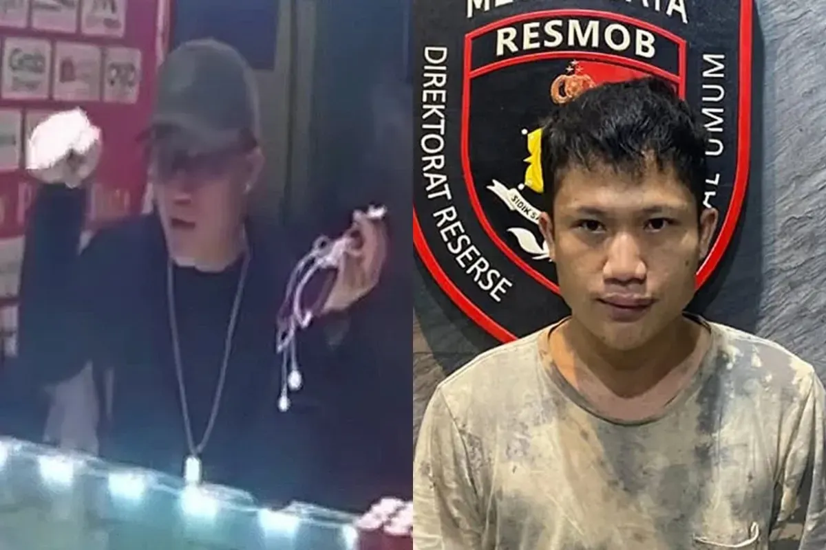 Preman yang ngamuk dan palak konter pulsa di Ciputat akhirnya telah berhasil diamankan oleh polisi. (Sumber: Instagram/@fakta.indo)
